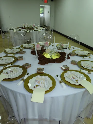 Baby shower tablescape