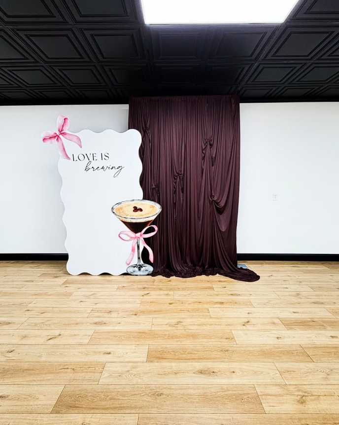Custom backdrop and draping